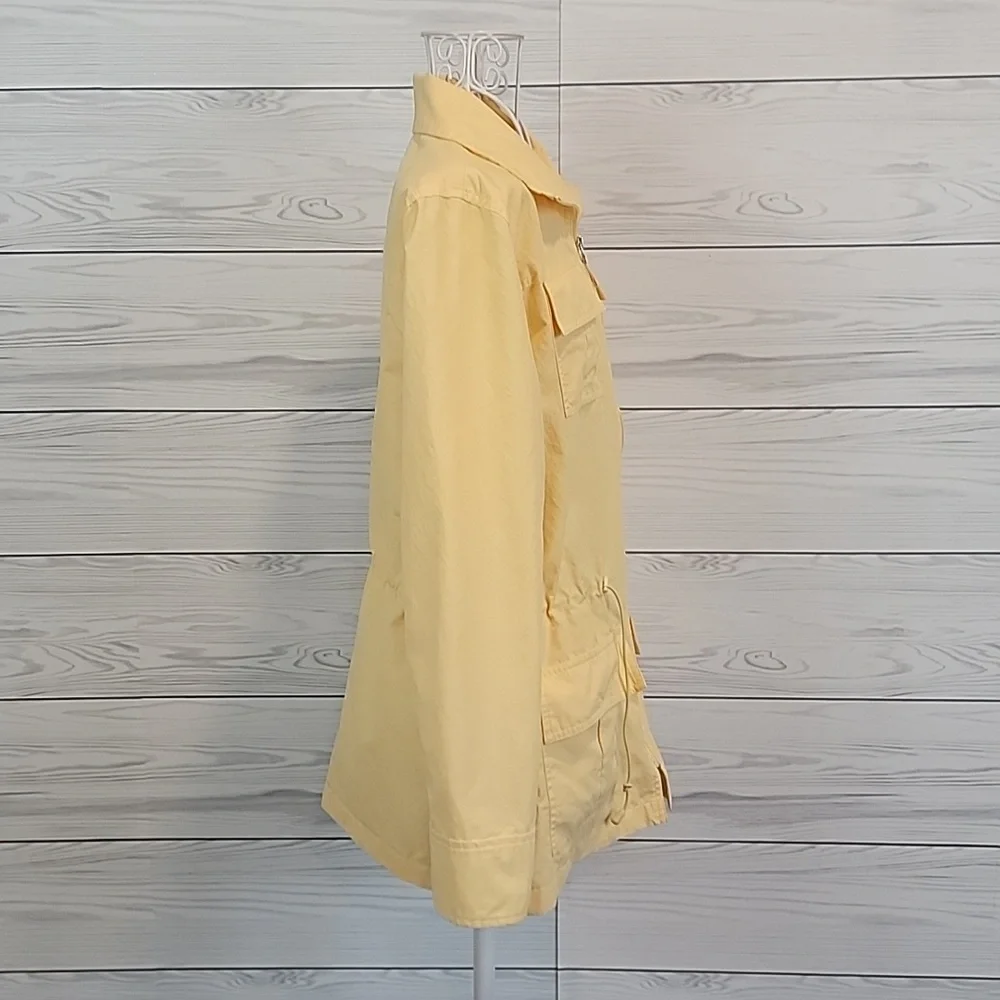 Liz Golf Windbreaker Light Yellow Women's Utility Jacket - Size M